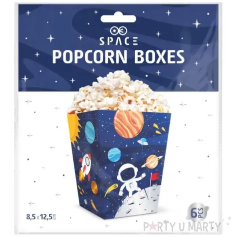 pudelka na popcorn kosmos planety partypal 6 szt