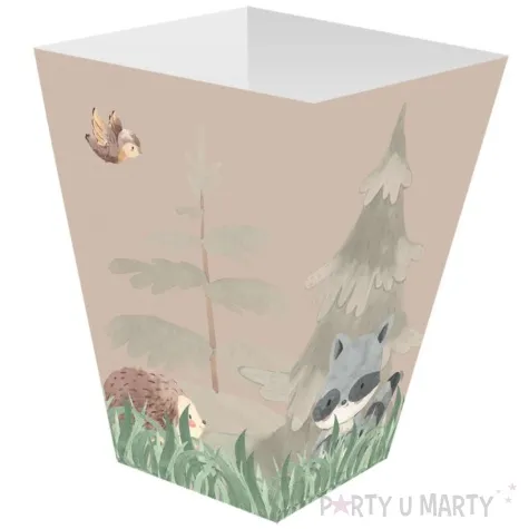 pudelka na popcorn lesne zwierzatka congee 6 szt