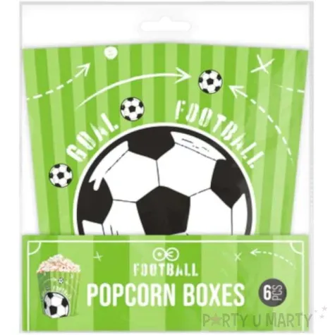 pudelka na popcorn pilka nozna partypal 6 szt