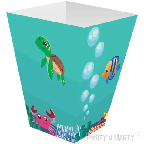 pudelka na popcorn podwodny swiat rybki congee 6 szt