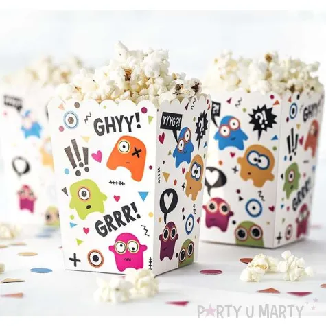 pudelka na popcorn potworki 6 szt