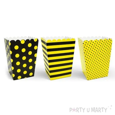 pudelka na popcorn pszczolki 6 szt