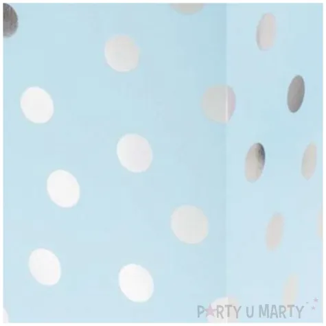 pudelka na popcorn srebrne groszki blekitny godan 4 szt