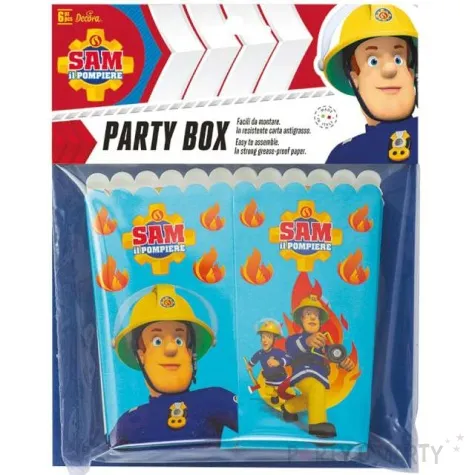 pudelka na popcorn strazak sam mix decora 6 szt