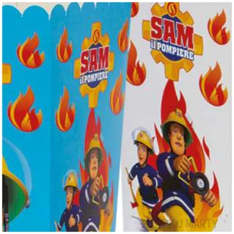 pudelka na popcorn strazak sam mix decora 6 szt