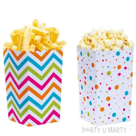 pudelka na popcorn zygzaki mix decora 6 szt