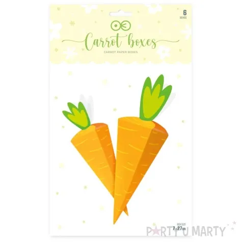 pudelka na slodycze wielkanoc marchewki partypal 6 szt