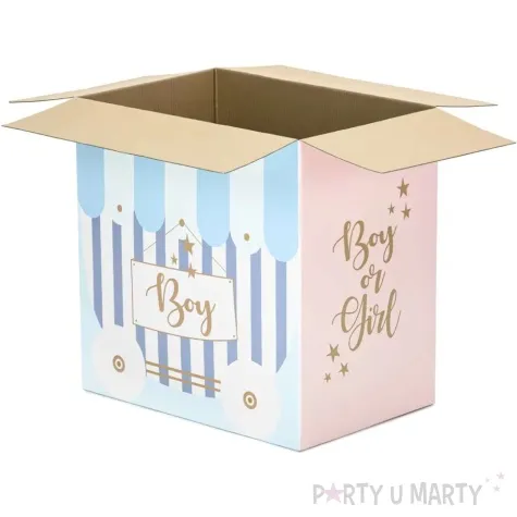 pudelko na balony boy or girl partydeco 60x40x60 cm