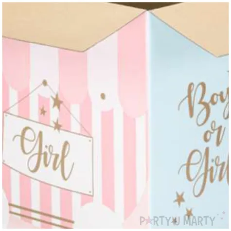 pudelko na balony boy or girl partydeco 60x40x60 cm