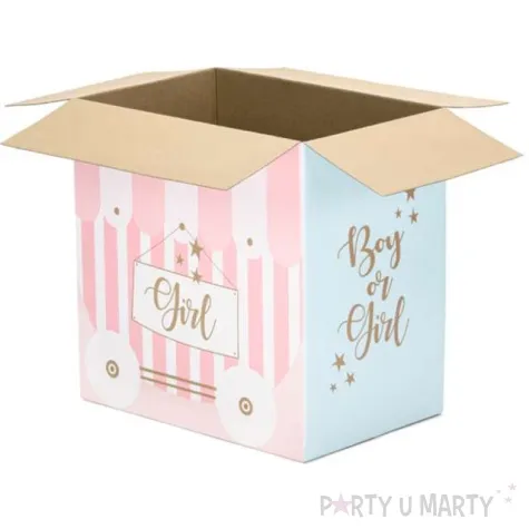 pudelko na balony boy or girl partydeco 60x40x60 cm