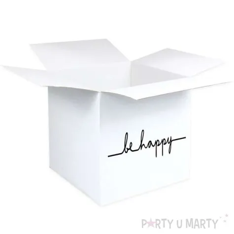 pudelko na balony suprise be happy biale godan 50 cm