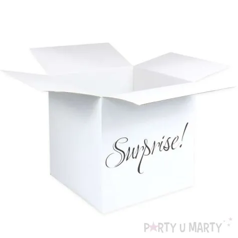 pudelko na balony suprise niespodzianka biale godan 50 cm