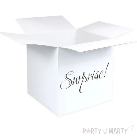 pudelko na balony suprise niespodzianka biale godan 65 cm
