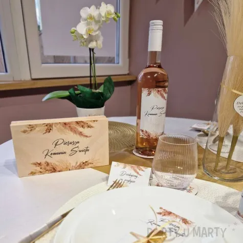 pudelko na banknoty komunia swieta boho 20x11 5 cm