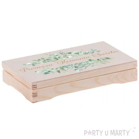 pudelko na banknoty komunia swieta eukaliptus beauty 20x11 5 cm