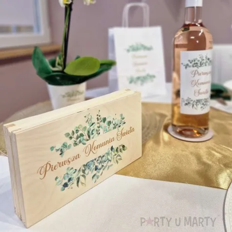 pudelko na banknoty komunia swieta eukaliptus beauty 20x11 5 cm