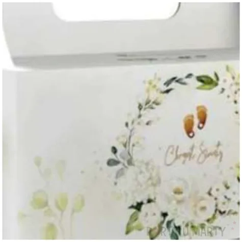 pudelko na ciasto chrzest swiety stopki bialy toledo 5 szt