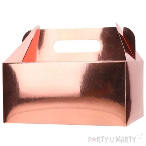 pudelko na ciasto classic rozowe zloto czakos 5 szt
