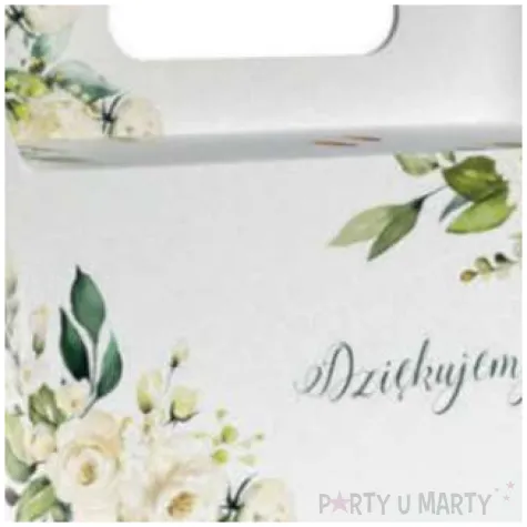 pudelko na ciasto dziekujemy eukaliptus bialy toledo 5 szt