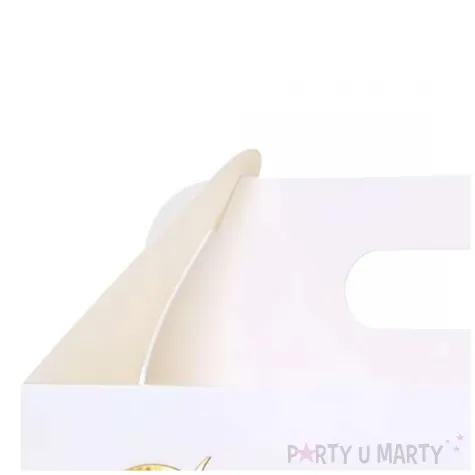 pudelko na ciasto dziekujemy serce bialo zloty czakos 10 szt