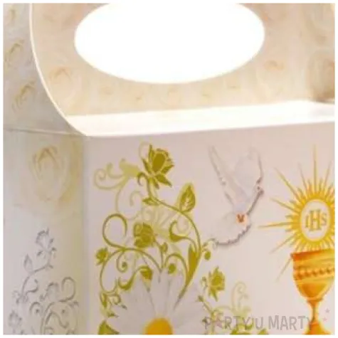 pudelko na ciasto komunia ihs ecru 5 szt