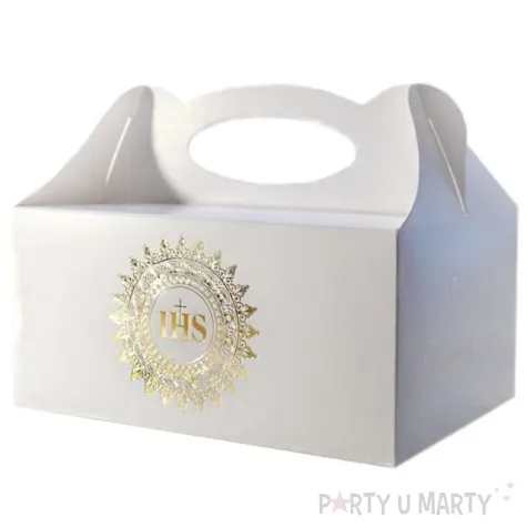pudelko na ciasto komunia ihs gold 5 szt