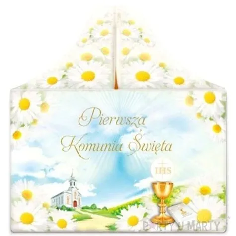 pudelko na ciasto komunia ihs margaretki 5 szt