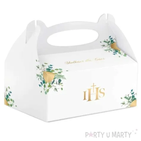 pudelko na ciasto komunia swieta ihs eukaliptus partypal 10 szt