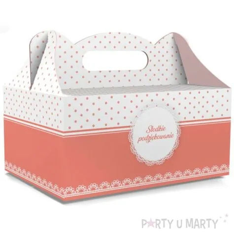 pudelko na ciasto kropki slodkie podziekowania toledo 5 szt