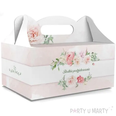 pudelko na ciasto kwiaty slodkie podziekowania toledo 5 szt