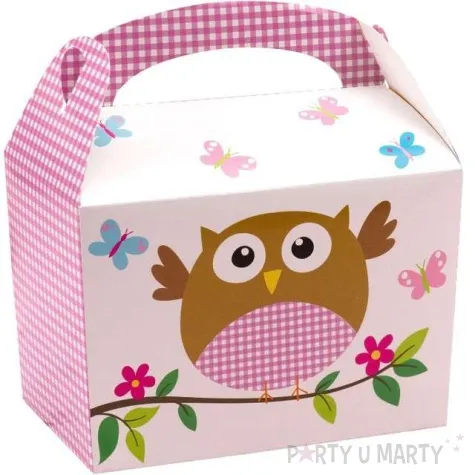 pudelko na ciasto little ows rozowe godan 8 szt