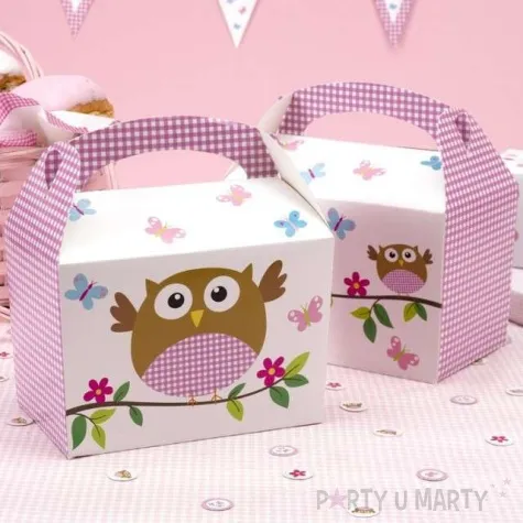 pudelko na ciasto little ows rozowe godan 8 szt