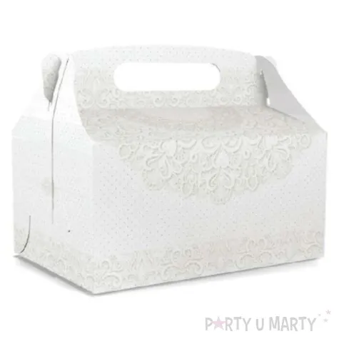 pudelko na ciasto ornament bialy toledo 5 szt