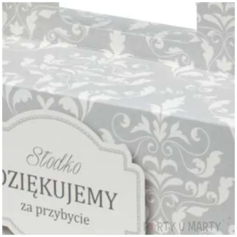 pudelko na ciasto ornament srebrne fsopakowania 5 szt