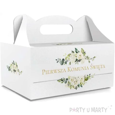pudelko na ciasto pierwsza komunia swieta classic biale toledo 5 szt