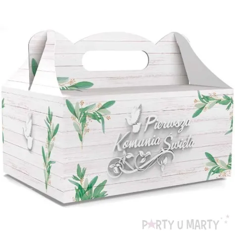 pudelko na ciasto pierwsza komunia swieta classic biale toledo