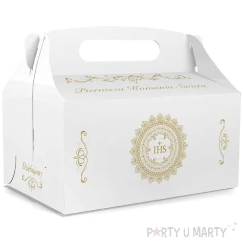 pudelko na ciasto pierwsza komunia swieta ihs deluxe biale toledo 5 szt