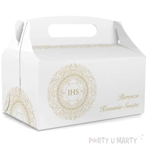 pudelko na ciasto pierwsza komunia swieta ihs deluxe biale toledo 5 szt