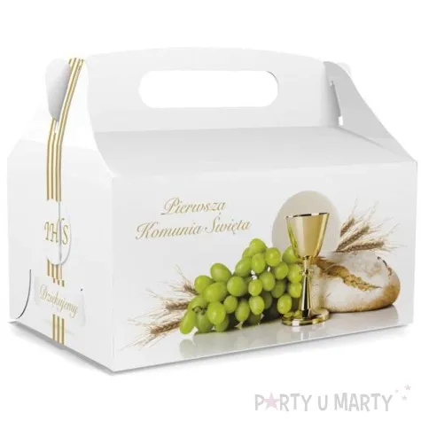 pudelko na ciasto pierwsza komunia swieta ihs deluxe biale toledo 5 szt