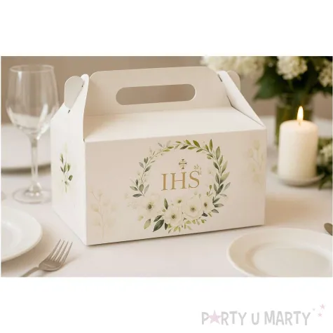 pudelko na ciasto pierwsza komunia swieta ihs deluxe ecru toledo 5 szt