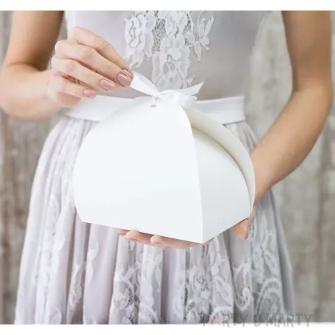 pudelko na ciasto premium bialy partydeco 10 szt