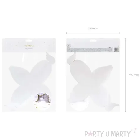 pudelko na ciasto skrzydla bialy partydeco 10 szt