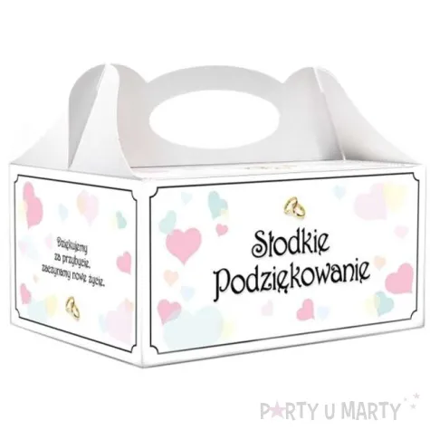 pudelko na ciasto slodkie podziekowanie pastel love 5 szt