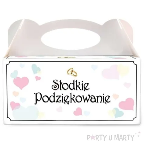 pudelko na ciasto slodkie podziekowanie pastel love 5 szt