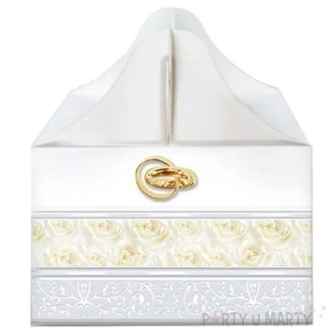 pudelko na ciasto slodkie podziekowanie rose ecru 5 szt