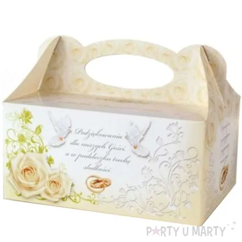 pudelko na ciasto slub podziekowanie wierszykiem dekoracjepolska 5 szt