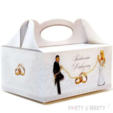 pudelko na ciasto slub serdecznie dziekujemy dekoracjepolska 5 szt