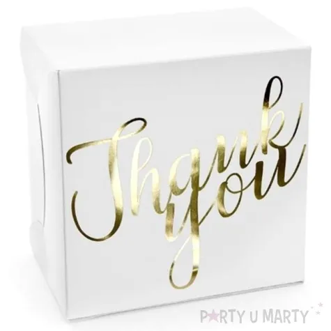 pudelko na ciasto thank you zloty partydeco 10 szt