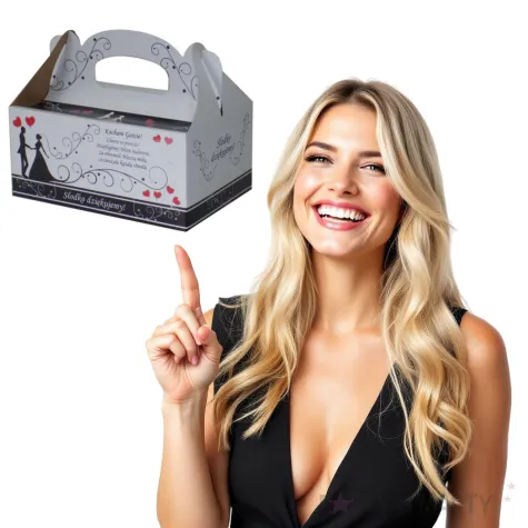 pudelko na ciasto wesele mloda para biale fsopakowania 5 szt