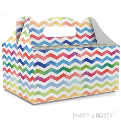 pudelko na ciasto zygzaki teczowe toledo 5 szt